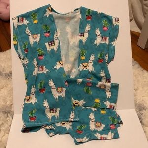 Llama cardigan and bummie set